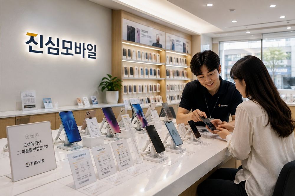 진심모바일 직영점 매장 내부
